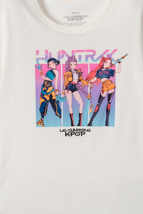 CAMISETA DE K-POP DEMON HUNTERS MANGA CORTA PARA NIÑA