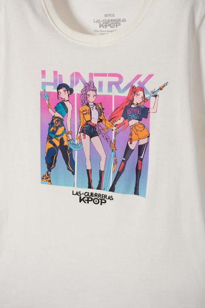 CAMISETA DE K-POP DEMON HUNTERS MANGA CORTA PARA NIÑA