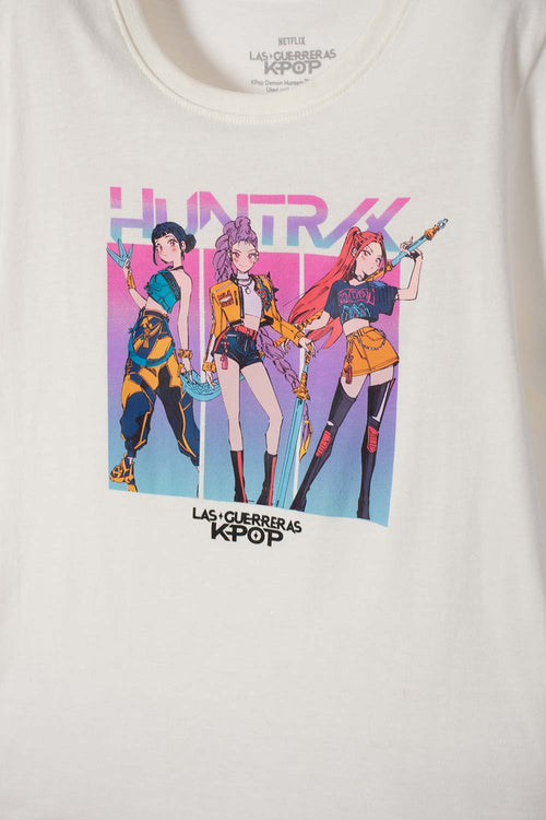 CAMISETA DE K-POP DEMON HUNTERS MANGA CORTA PARA NIÑA