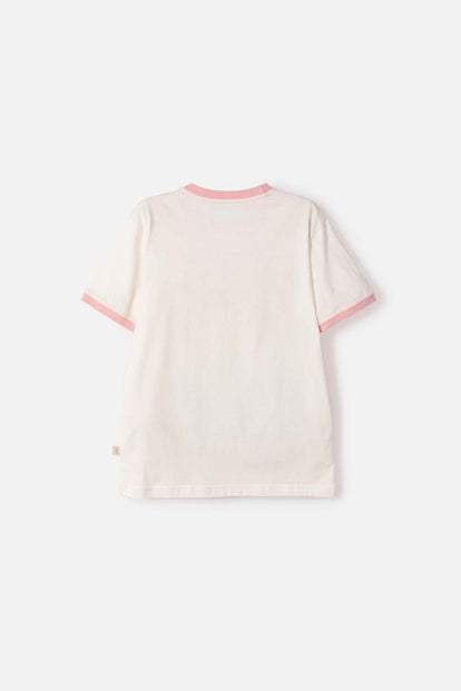 CAMISETA DE TOY STORY MANGA CORTA MARFIL PARA NIÑA
