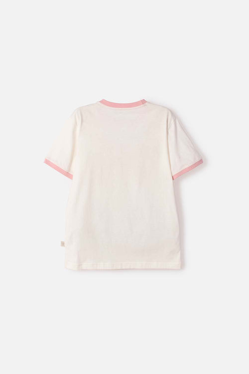 CAMISETA DE TOY STORY MANGA CORTA MARFIL PARA NIÑA