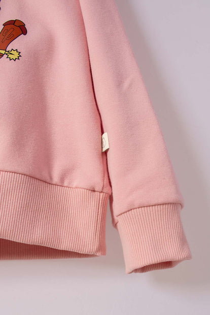 BUZO DE TOY STORY CERRADO PALO DE ROSA PARA NIÑA
