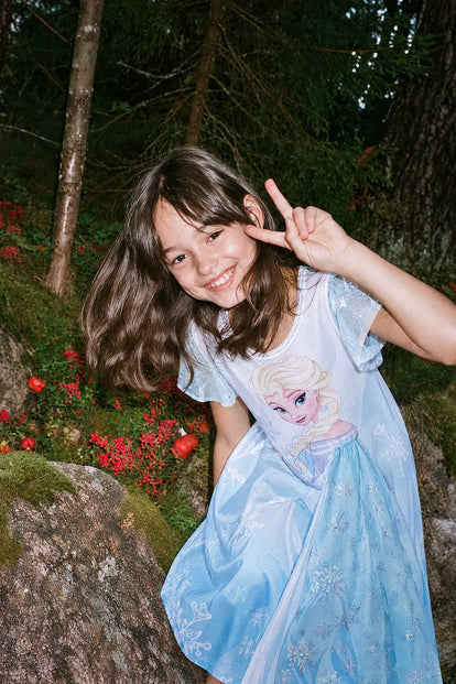 PIJAMA DE FROZEN TIPO BATOLA AZUL PARA NIÑA