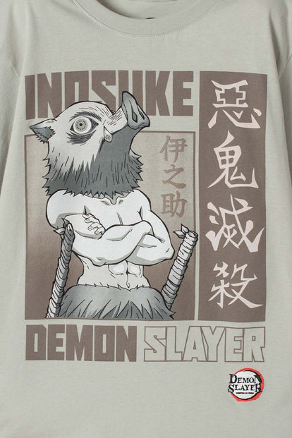 CAMISETA DE DEMON SLAYER MANGA CORTA VERDE PARA NIÑO