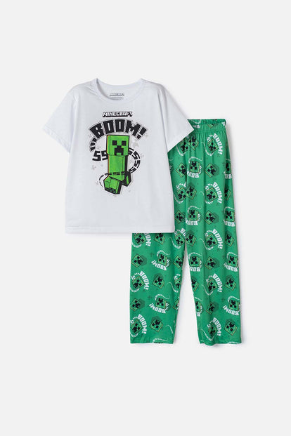 PIJAMA DE MINECRAFT PANTALÓN LARGO MULTICOLOR PARA NIÑO