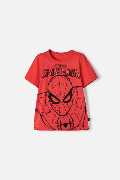 CAMISETA DE SPIDER-MAN MANGA CORTA ROJA PARA NIÑO