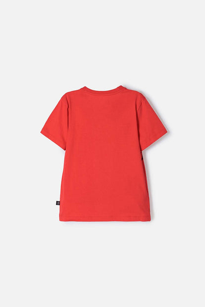CAMISETA DE SPIDER-MAN MANGA CORTA ROJA PARA NIÑO