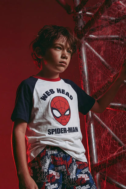 PIJAMA DE SPIDER-MAN PANTALÓN LARGO MULTICOLOR PARA NIÑO