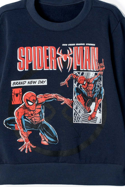 CONJUNTO DE SPIDER-MAN PANTALÓN LARGO AZUL PARA NIÑO