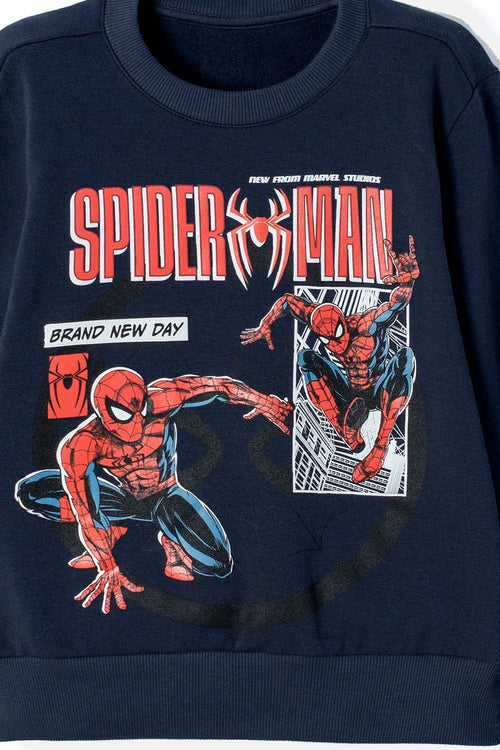 CONJUNTO DE SPIDER-MAN PANTALÓN LARGO AZUL PARA NIÑO