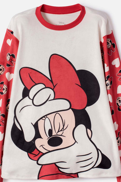 PIJAMA DE MINNIE MOUSE PANTALÓN LARGO MULTICOLOR PARA NIÑA