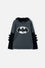 CAMISETA DE BATMAN MANGA LARGA GRIS Y NEGRO PARA NIÑO
