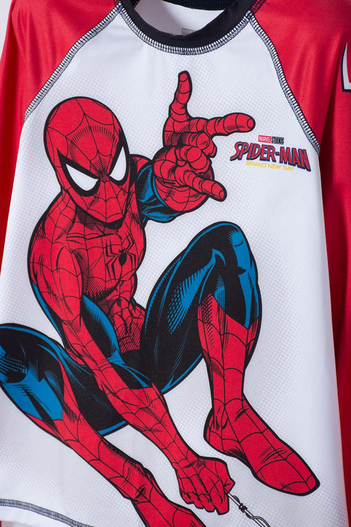 CAMISETA DE BAÑO DE SPIDERMAN MANGA LARGA MULTICOLOR PARA NIÑO