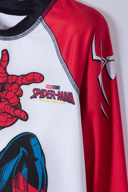 CAMISETA DE BAÑO DE SPIDERMAN MANGA LARGA MULTICOLOR PARA NIÑO