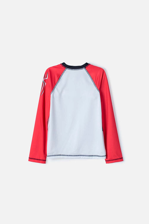 CAMISETA DE BAÑO DE SPIDERMAN MANGA LARGA MULTICOLOR PARA NIÑO