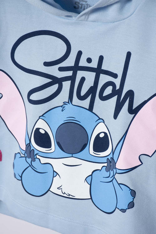 CONJUNTO DE STITCH PANTALÓN LARGO AZUL PARA NIÑA