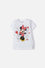 CAMISETA DE MINNIE MOUSE MANGA CORTA BLANCO PARA NIÑA