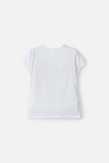CAMISETA DE MINNIE MOUSE MANGA CORTA BLANCO PARA NIÑA