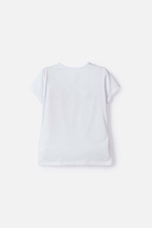 CAMISETA DE MINNIE MOUSE MANGA CORTA BLANCO PARA NIÑA