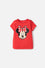 CAMISETA DE MINNIE MOUSE MANGA CORTA ROJO PARA NIÑA