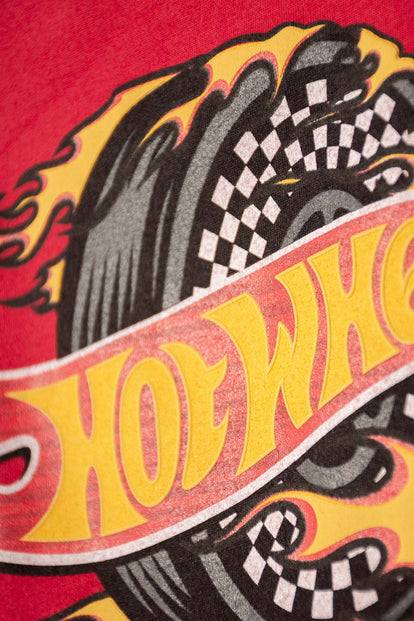 CAMISETA DE HOT WHEELS MANGA CORTA ROJO PARA NIÑO