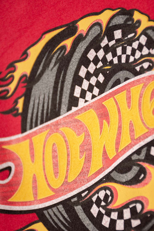 CAMISETA DE HOT WHEELS MANGA CORTA ROJO PARA NIÑO