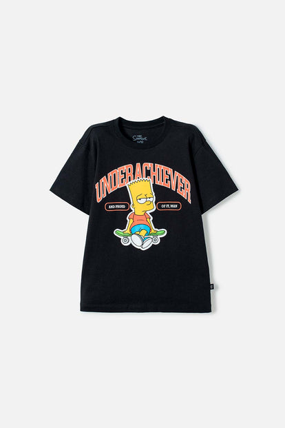 CAMISETA DE SIMPSONS MANGA CORTA NEGRO PARA NIÑO