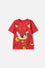 CAMISETA DE SONIC MANGA CORTA ROJO PARA NIÑO