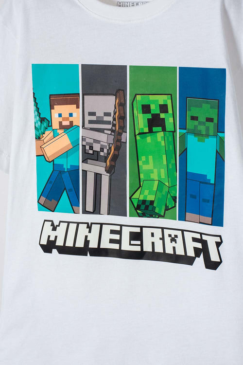 CONJUNTO DE MINECRAFT COR BERMUDA MULTICOLOR PARA NIÑO