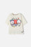 CAMISETA DE BT21 MANGA CORTA MARFIL PARA NIÑA