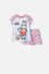 PIJAMA DE BT21 CON SHORT MULTICOLOR PARA NIÑA