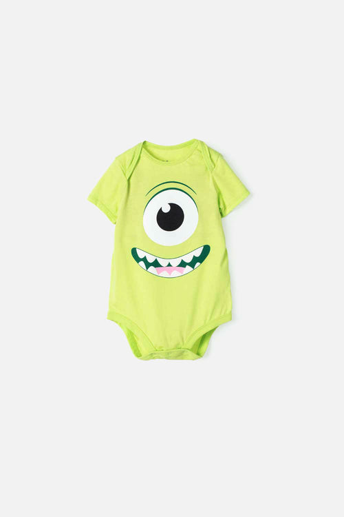 BODY DE MONSTER UNIVERSITY DE MANGA CORTA VERDE PARA BEBÉ NIÑO