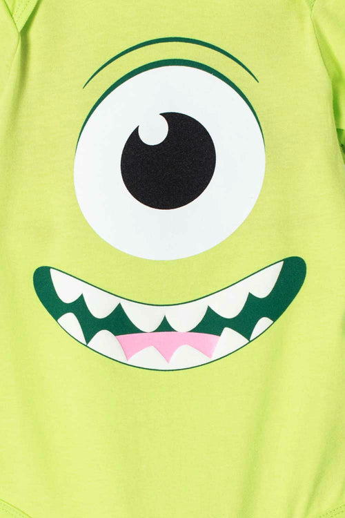 BODY DE MONSTER UNIVERSITY DE MANGA CORTA VERDE PARA BEBÉ NIÑO