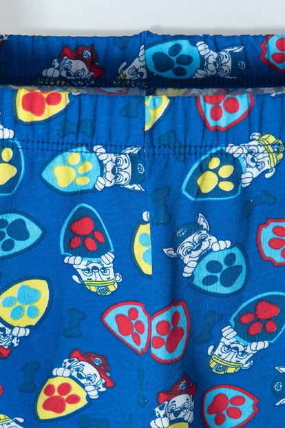 PIJAMA DE PAW PATROL MANGA CORTA AZUL Y BLANCA PARA NIÑO 2T A 5T