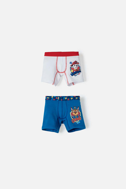 PACK X2 BÓXER DE PAW PATROL ESTAMPADO AZUL PARA NIÑO 2T A 5T