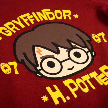 BUZO DE HARRY POTTER DE CUELLO REDONDO VINO TINTO PARA BEBÉ NIÑO