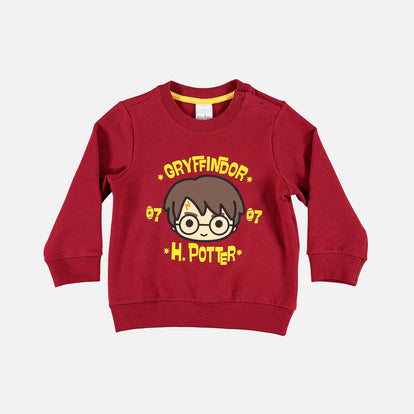 BUZO DE HARRY POTTER DE CUELLO REDONDO VINO TINTO PARA BEBÉ NIÑO