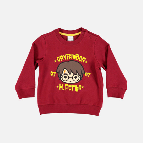 Card slide image -  BUZO DE HARRY POTTER DE CUELLO REDONDO VINO TINTO PARA BEBÉ NIÑO
