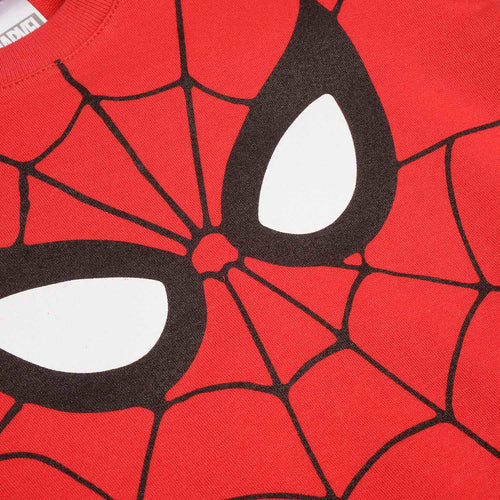 BUZO DE SPIDER MAN ROJO CUELLO REDONDO PARA BEBÉ NIÑO