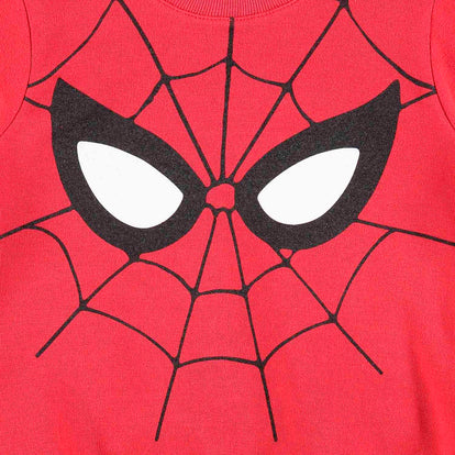 BUZO DE SPIDER MAN ROJO CUELLO REDONDO PARA BEBÉ NIÑO