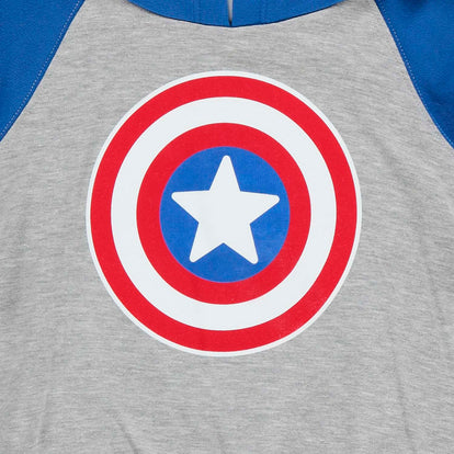 BUZO DE MARVEL ESTAMPADO GRIS Y AZUL PARA NIÑO DE 2T A 5T