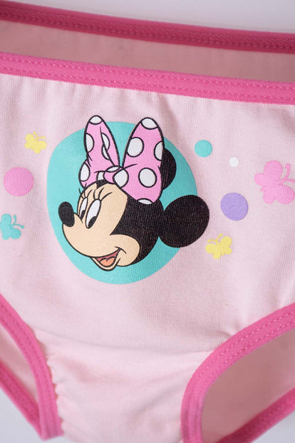 PACK X2 PANTIES DE MINNIE MOUSE BLANCO Y ROSADO PARA NIÑA 2T A 5T