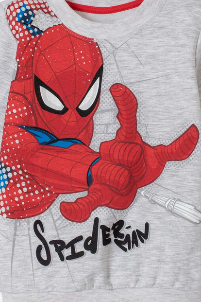  BUZO DE SPIDER-MAN CERRADO GRIS PARA NIÑO 2T A 5T