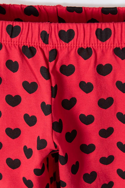 PIJAMA DE MINNIE ESTAMPADA ROJA PARA NIÑA DE 2T A 5T