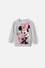 BUZO DE MINNIE MOUSE GRIS CERRADO PARA NIÑA 2T A 5T