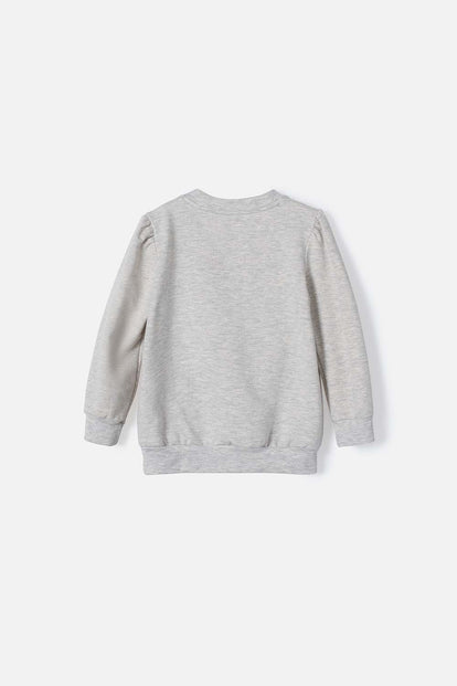 BUZO DE MINNIE MOUSE GRIS CERRADO PARA NIÑA 2T A 5T