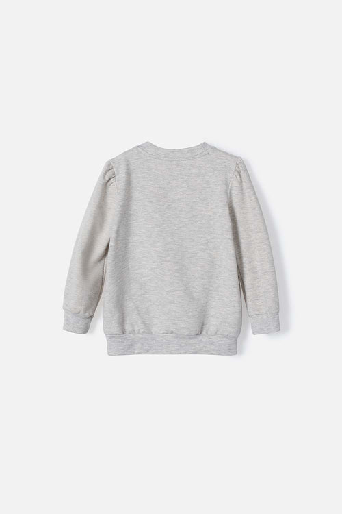 BUZO DE MINNIE MOUSE GRIS CERRADO PARA NIÑA 2T A 5T
