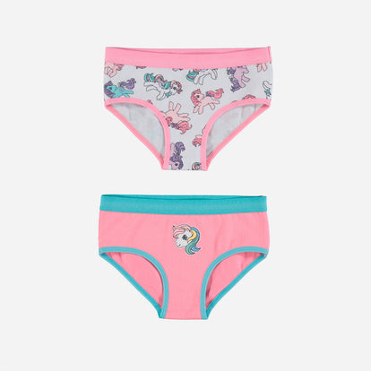 PACK X2 PANTIES DE MY LITTLE PONY ROSADA/BLANCO PARA NIÑA