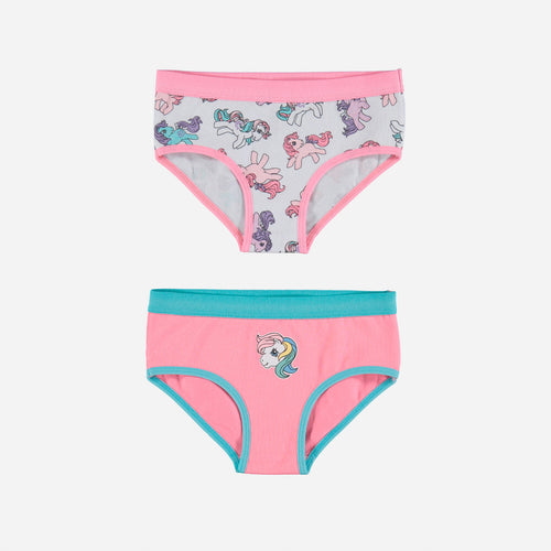 PACK X2 PANTIES DE MY LITTLE PONY ROSADA/BLANCO PARA NIÑA