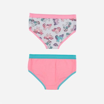 PACK X2 PANTIES DE MY LITTLE PONY ROSADA/BLANCO PARA NIÑA
